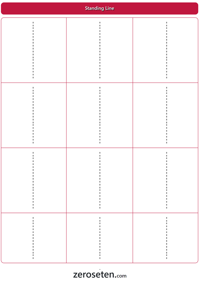 Standing Line Tracing Worksheet Archives Zero Se Ten Blog