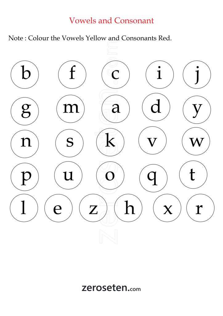 Colour the Vowels and Consonants Zero se Ten Blog Colour the Vowels and Consonants Zero se Ten Blog