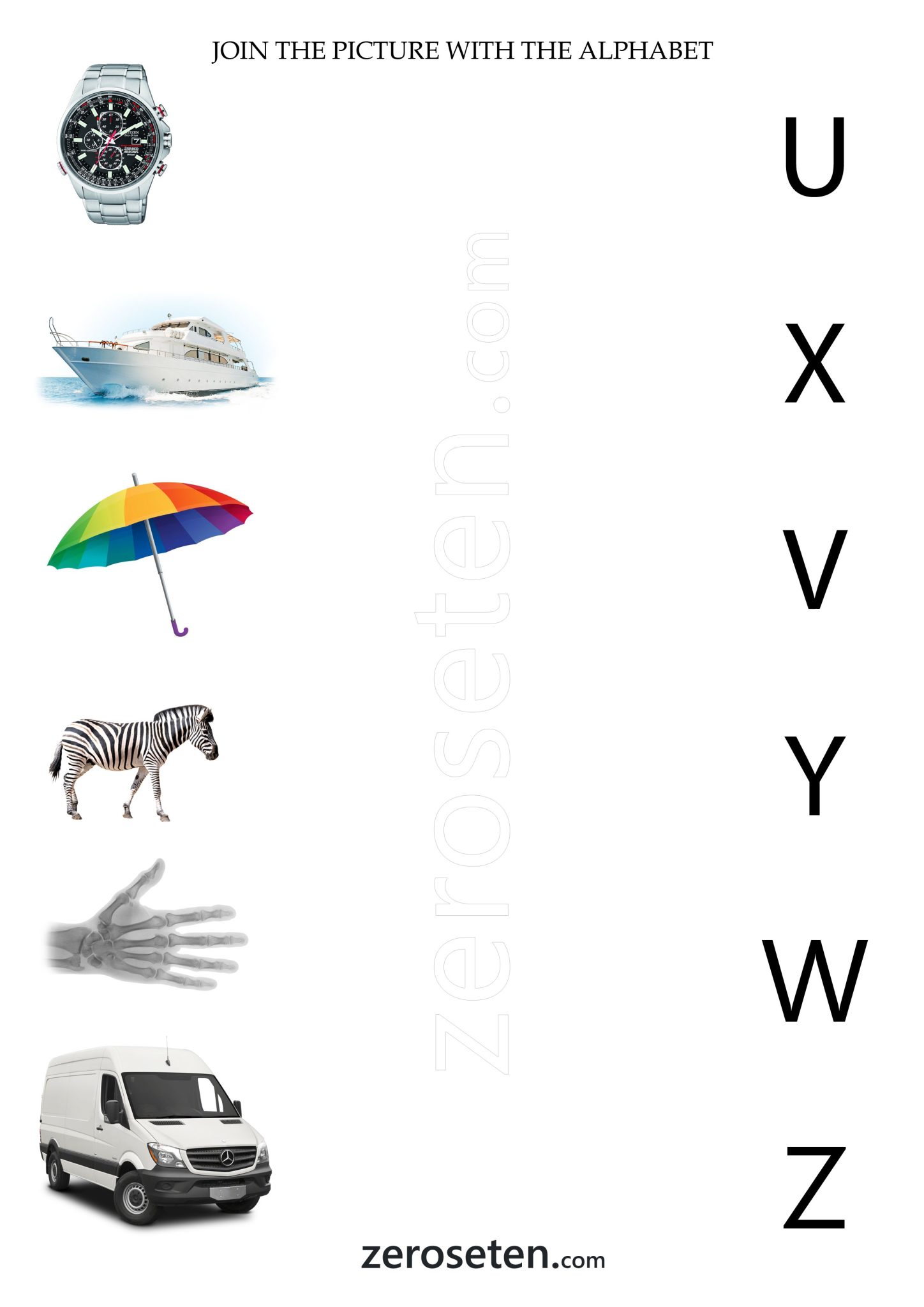 Join The Picture with The Alphabet U to Z - Zero se Ten Blog