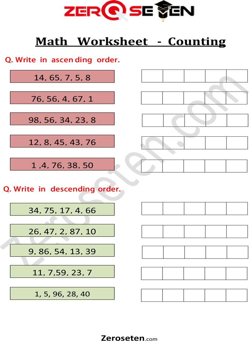 Math Worksheet - Counting Archives - Zero se Ten Blog