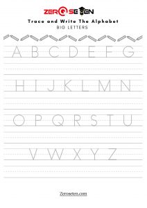 Trace and Write the Alphabet - Zero se Ten Blog