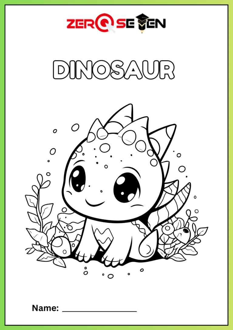 Spiky Baby Dinosaur Coloring Page