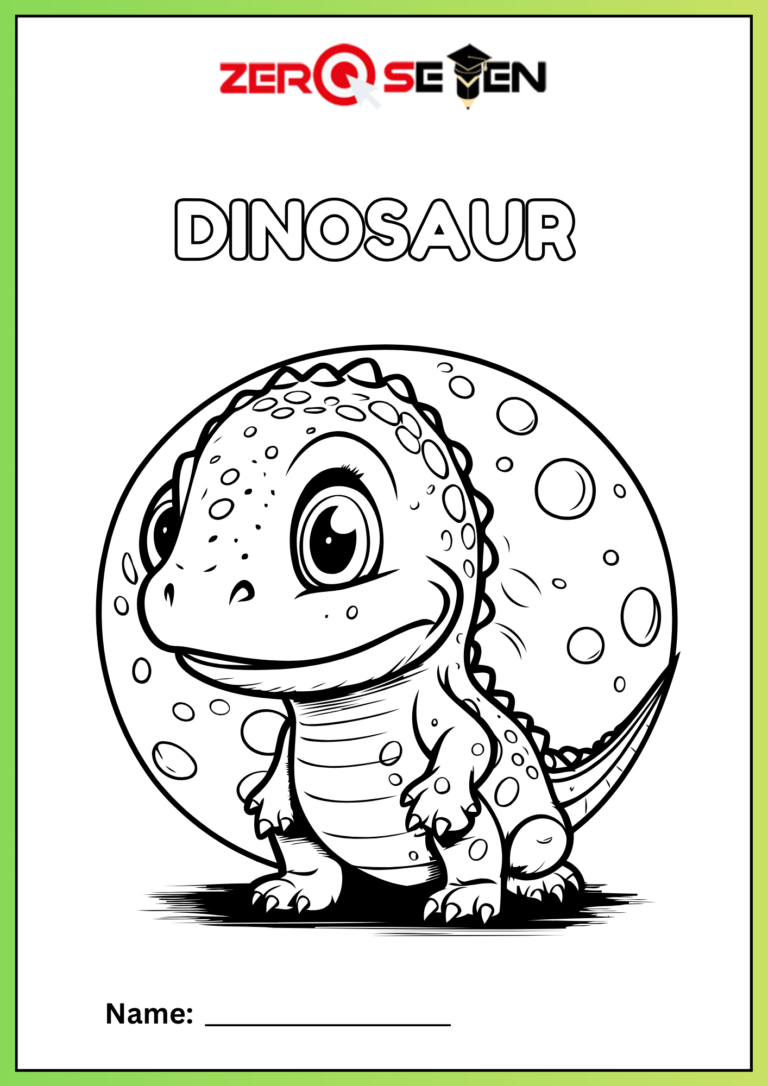 Sweet Dinosaur Fun Coloring Activity