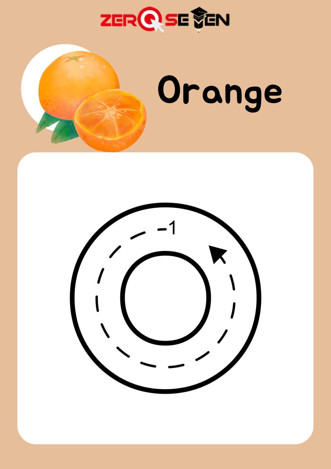 Letter O Tracing Worksheet with Orange - Zero se Ten Blog